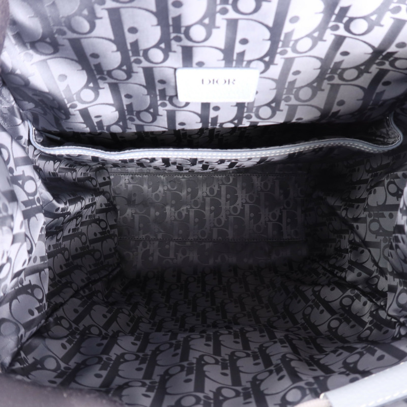 Dior 牛皮皮革Saddle Backpack銀扣背包-4