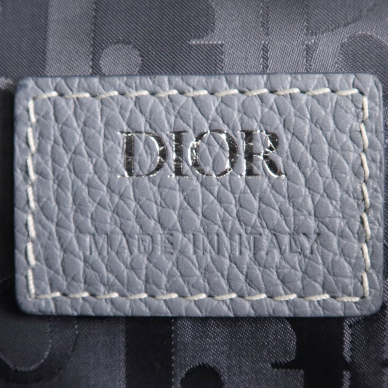 Dior 牛皮皮革Saddle Backpack銀扣背包-5