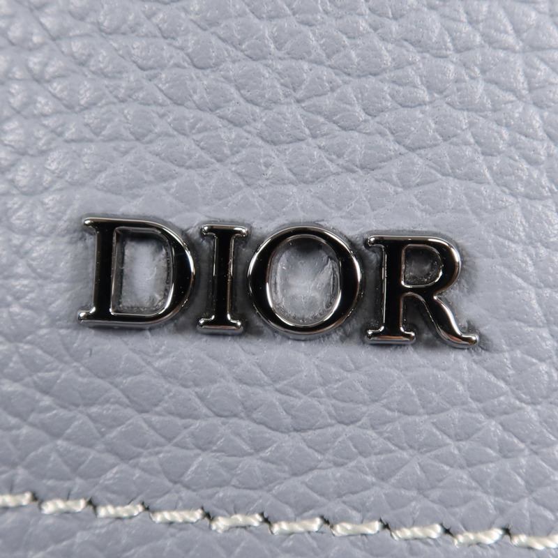 Dior 牛皮皮革Saddle Backpack銀扣背包-13