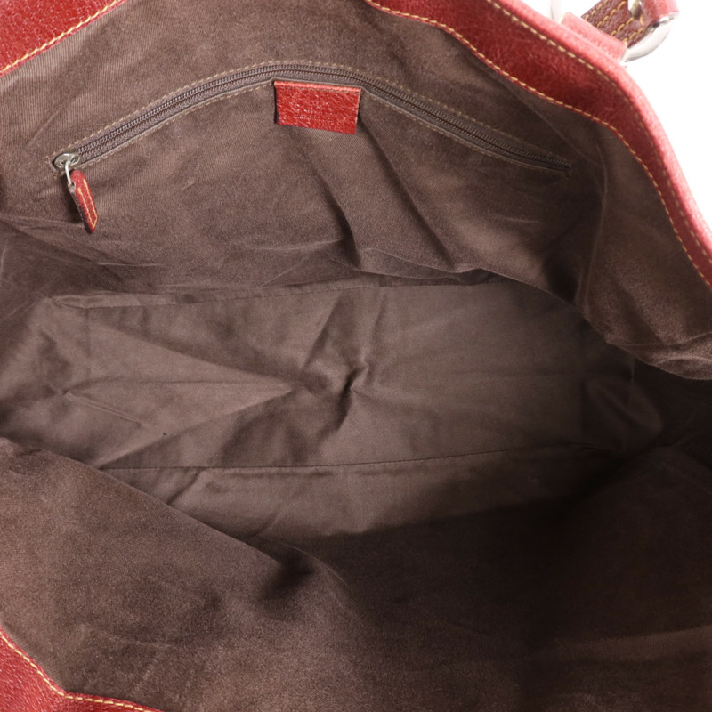 GUCCI 帆布Tote Bag銀扣肩背袋-4