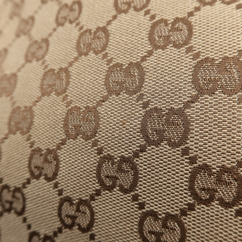 GUCCI 帆布Tote Bag銀扣肩背袋-14