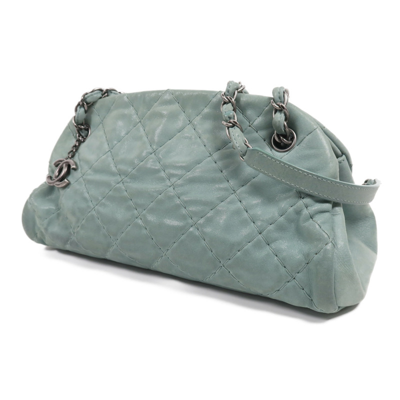 CHANEL 牛皮皮革Shoulder Bag銀扣鏈帶肩背袋-2