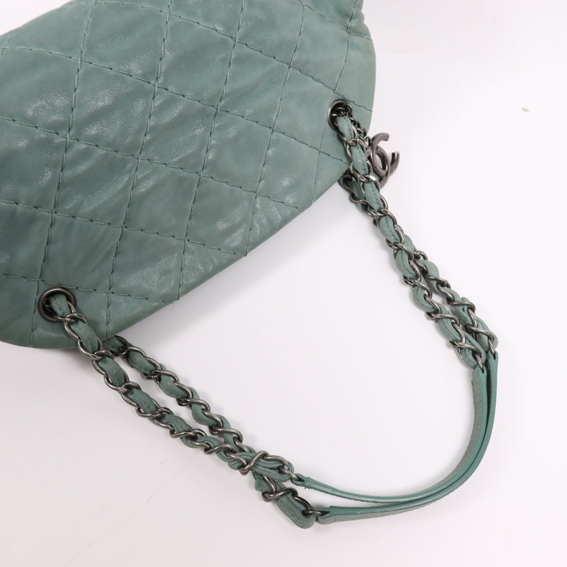 CHANEL 牛皮皮革Shoulder Bag銀扣鏈帶肩背袋-6