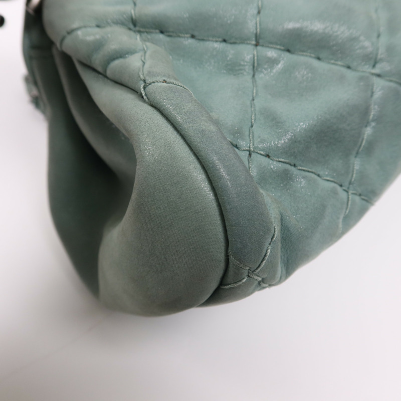 CHANEL 牛皮皮革Shoulder Bag銀扣鏈帶肩背袋-10