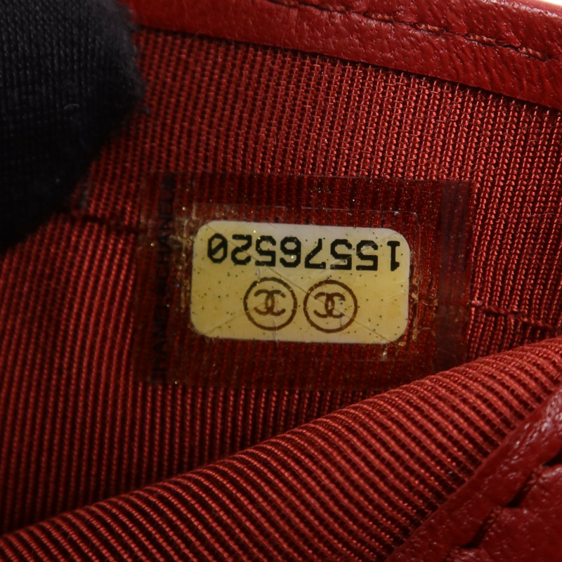 CHANEL 羊皮皮革Long Wallet銀扣長錢包-11