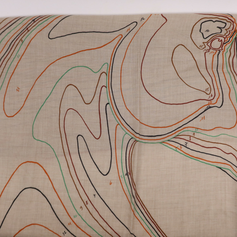 HERMES 羊絨/絲質Scarf 140X140絲巾Multicolor-5