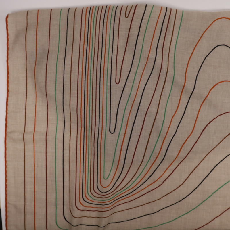 HERMES 羊絨/絲質Scarf 140X140絲巾Multicolor-7