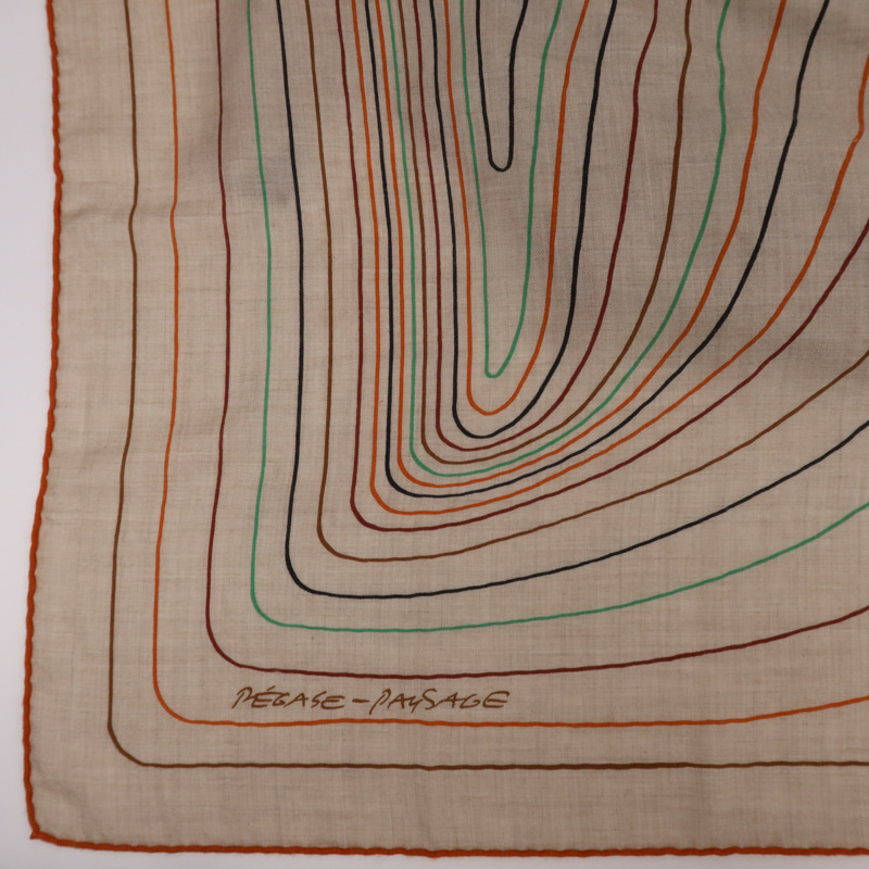 HERMES 羊絨/絲質Scarf 140X140絲巾Multicolor-10