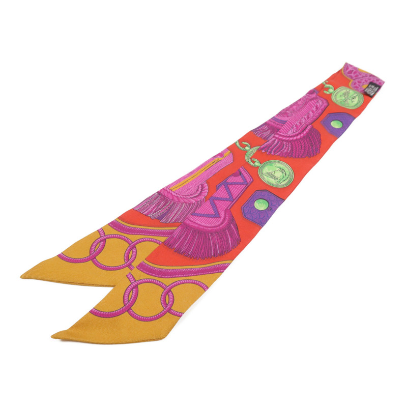 HERMES 絲質Twilly絲巾-1