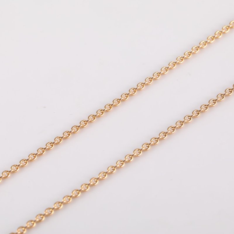 BVLGARI PARENTESI迴紋針滿鑽18k金回轉項鏈18K玫瑰金/鑽石項鏈玫瑰金項鍊-3