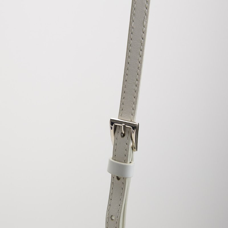 二手Prada cleo mini 白色/亮面牛皮-18