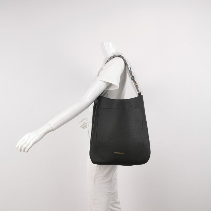 Burberry Elmstone牛皮纯色字母Logo单肩包-1
