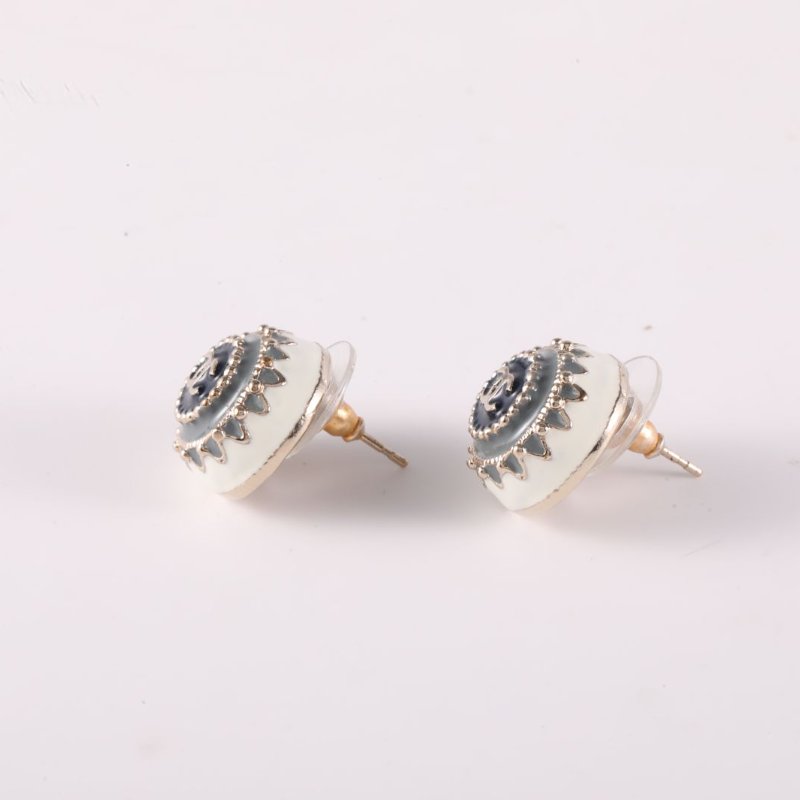 CHANEL 合金18C馬卡龍色系蛋糕耳釘耳環耳環-1