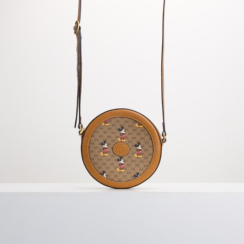 二手Gucci Disney米奇圓餅斜背包-0