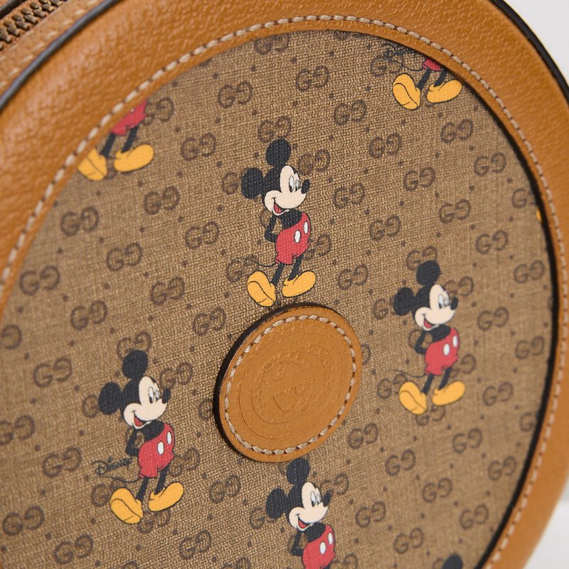 二手Gucci Disney米奇圓餅斜背包-3