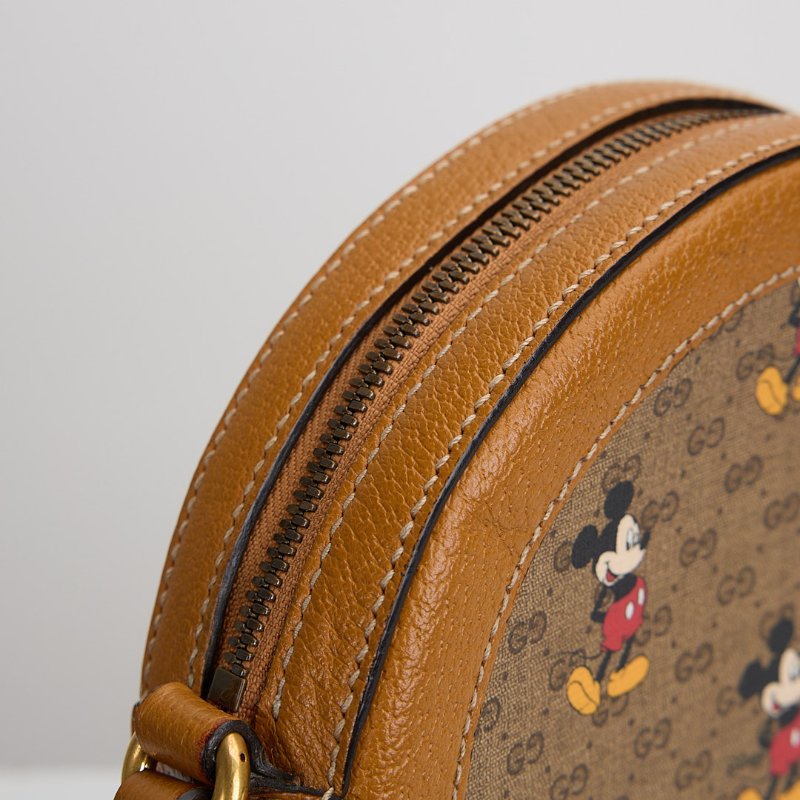 二手Gucci Disney米奇圓餅斜背包-5