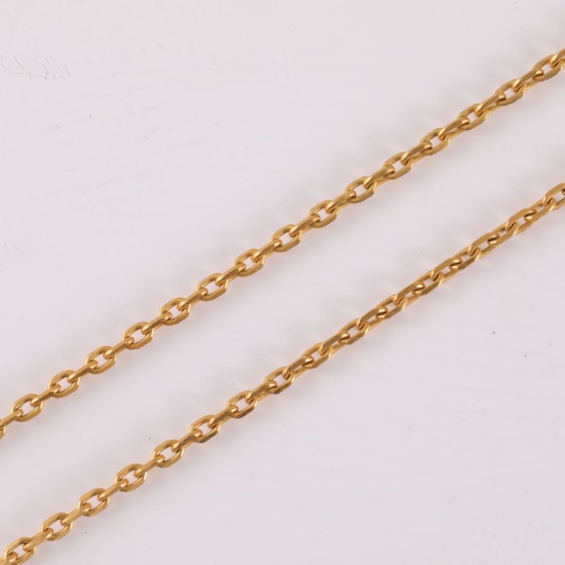 HERMES OMaillon豬鼻子項鏈合金項鏈金色橙色項鍊-3