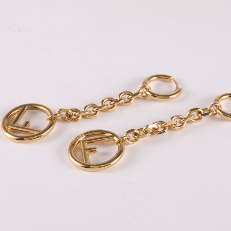 FENDI 合金字母吊墜耳環耳環-1