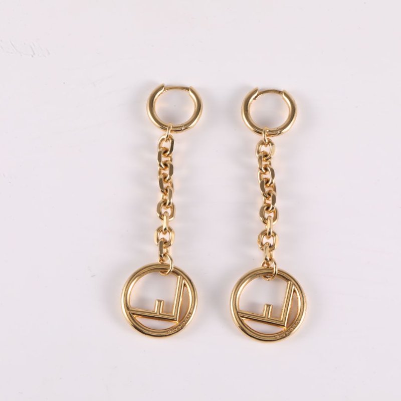 FENDI 合金字母吊墜耳環耳環-3