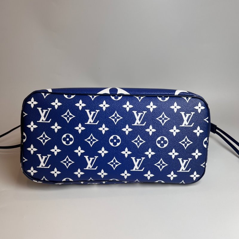 LV M45128  NEVERFULL MM 藍色漸層托特包-4