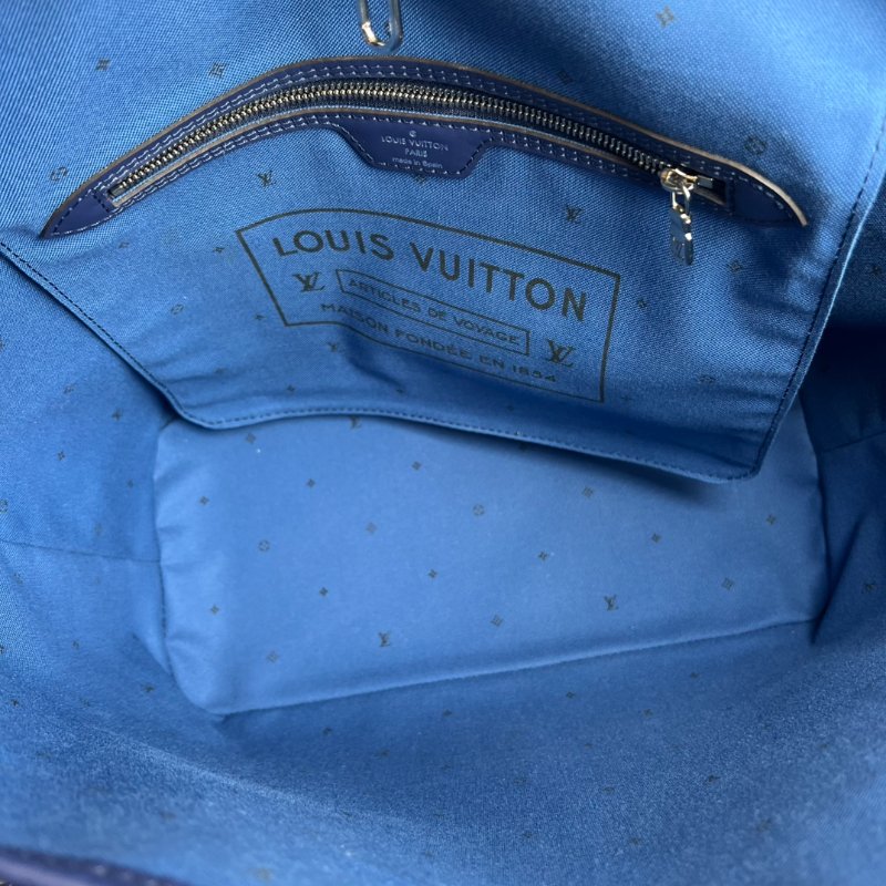 LV M45128  NEVERFULL MM 藍色漸層托特包-5