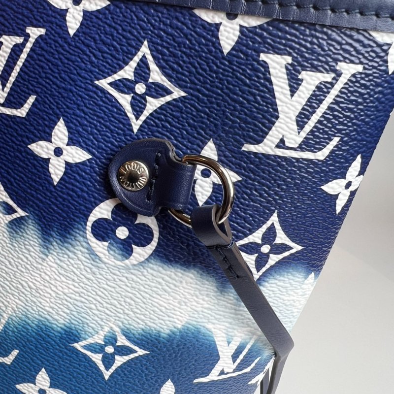 LV M45128  NEVERFULL MM 藍色漸層托特包-15