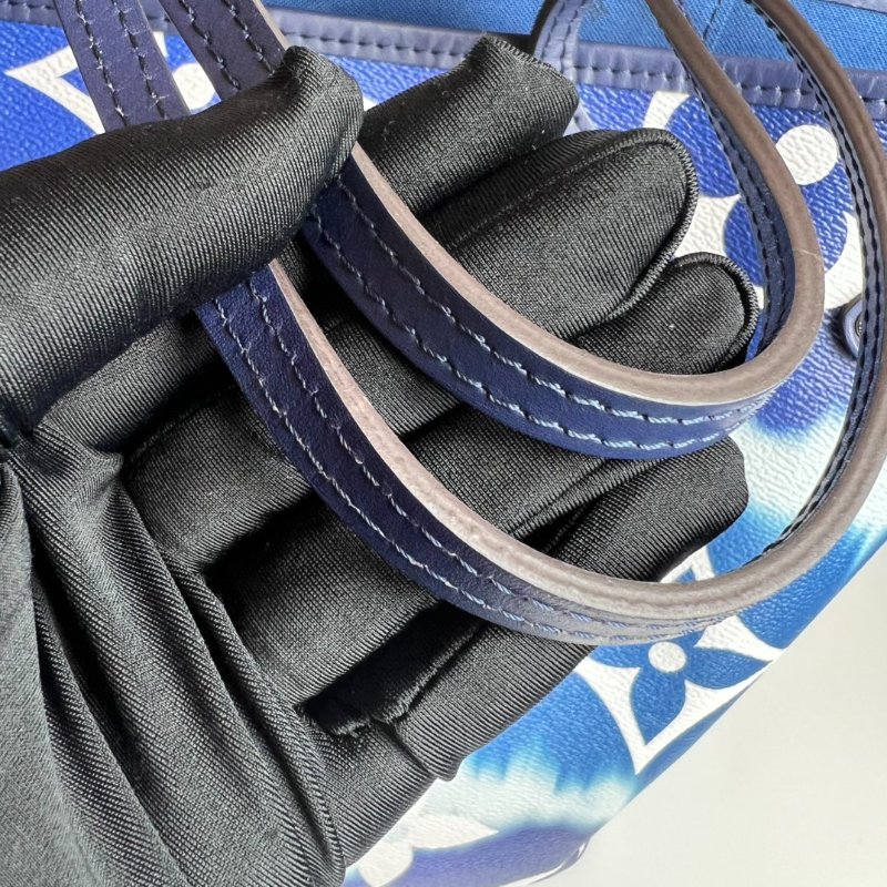 LV M45128  NEVERFULL MM 藍色漸層托特包-20