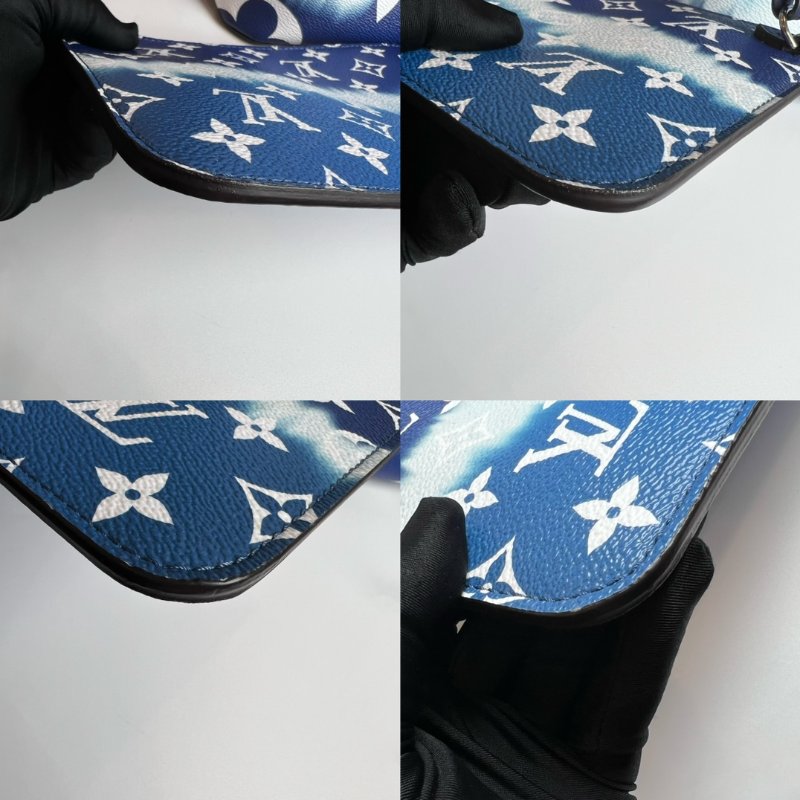 LV M45128  NEVERFULL MM 藍色漸層托特包-21