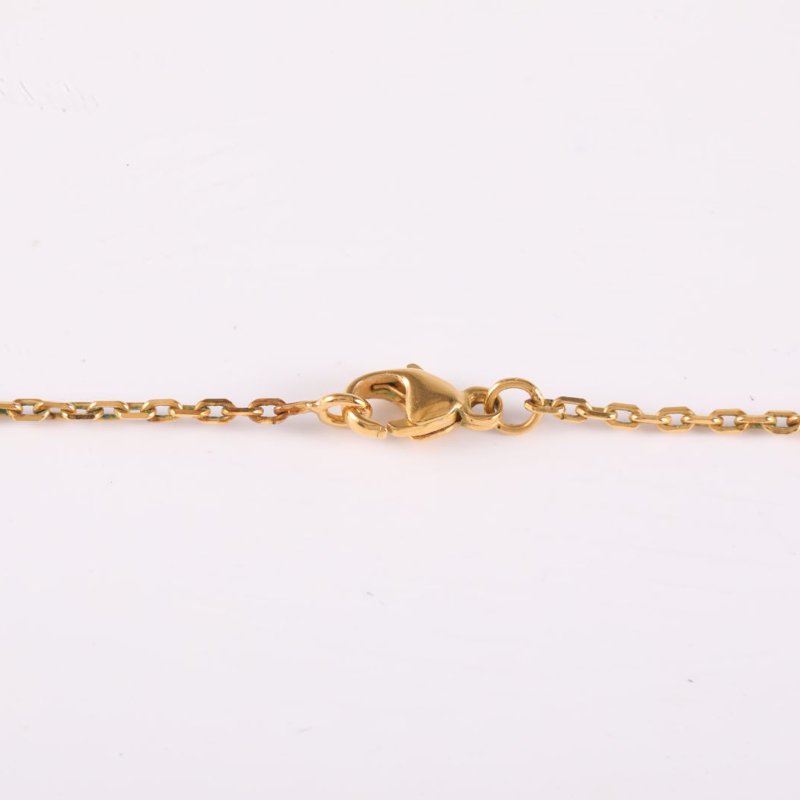 HERMES PopH項鏈Mini合金項鏈金色奶茶色項鍊-4