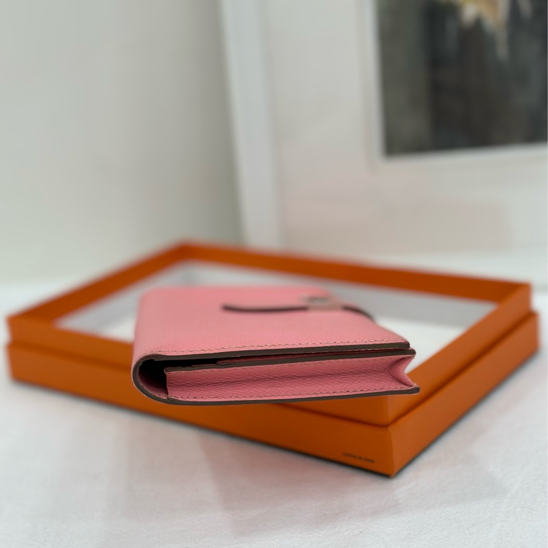 Hermes Bearn長款錢包 粉色-4