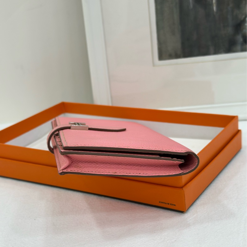 Hermes Bearn長款錢包 粉色-5