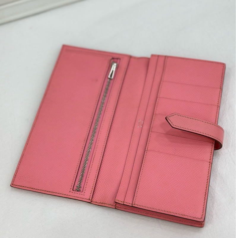 Hermes Bearn長款錢包 粉色-6