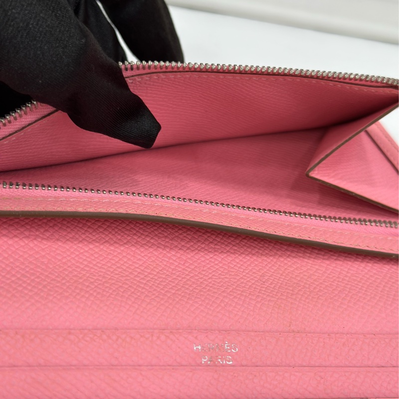 Hermes Bearn長款錢包 粉色-7