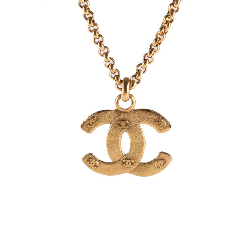 CHANEL 合金中古雙C毛衣項鏈項鍊-0