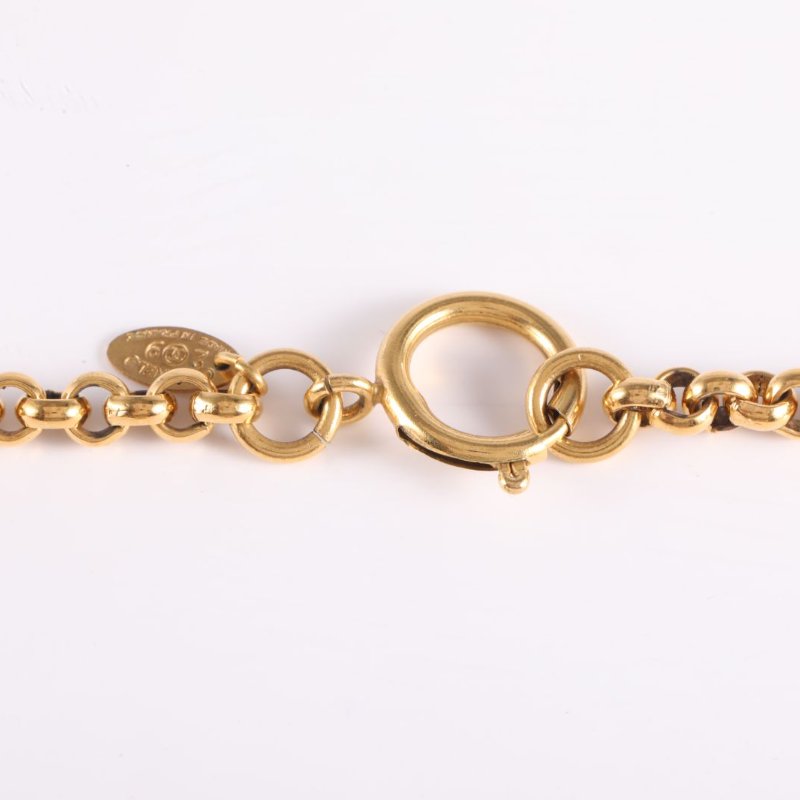 CHANEL 合金中古雙C毛衣項鏈項鍊-4