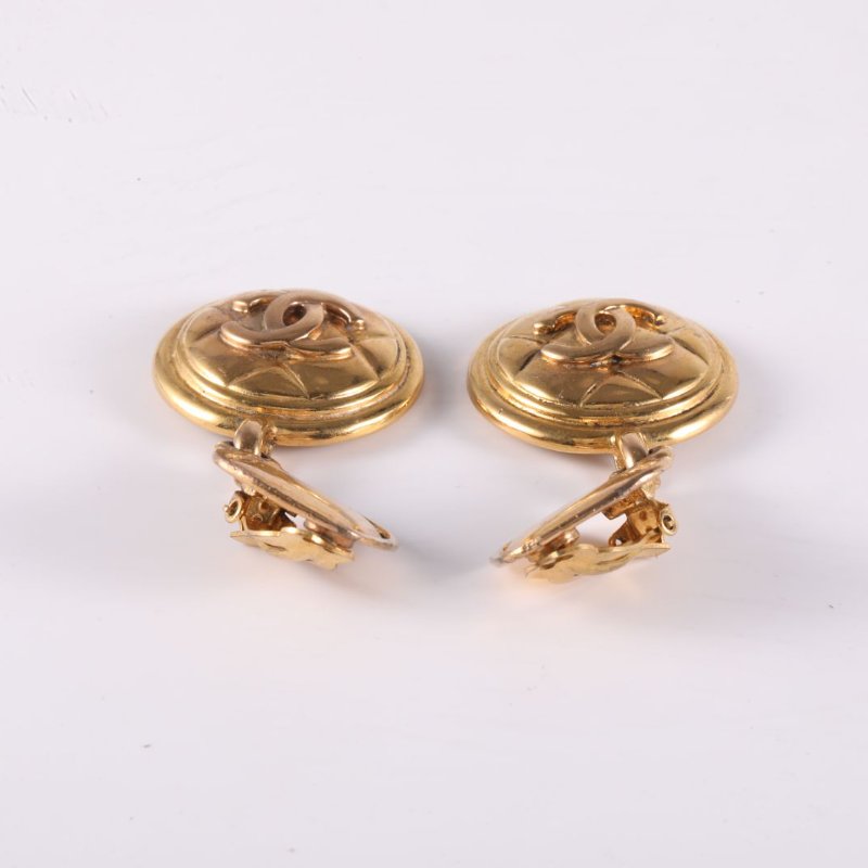 CHANEL 合金中古長款小鳥掃肩耳夾耳環-2