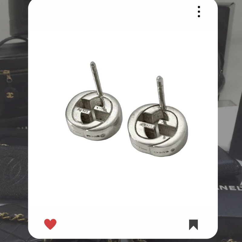 🛍️🎁 雙11🔥 11月新品上架 🔥💖 ✨超美新到 ！GUCCI LOGO EARRING GUCCI 耳環🌟 🔥熱賣款-6