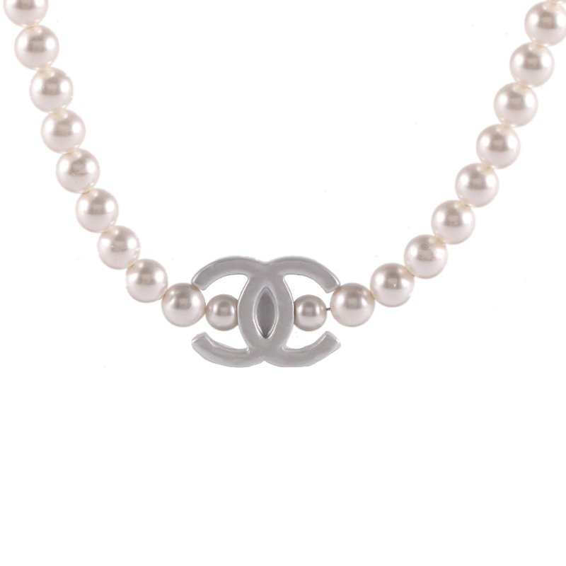 CHANEL 合金25C珍珠choker項鏈項鍊-0