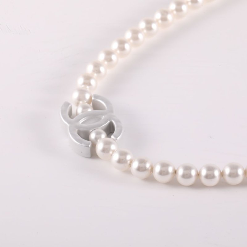 CHANEL 合金25C珍珠choker項鏈項鍊-1