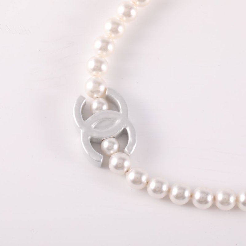 CHANEL 合金25C珍珠choker項鏈項鍊-2