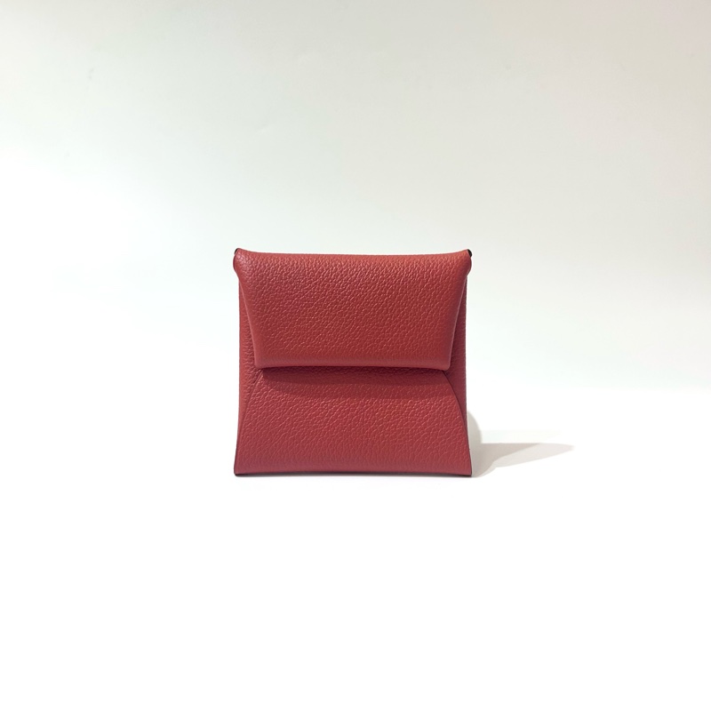 Hermes 9T火焰橘EPSOM皮Bastia零錢包-0