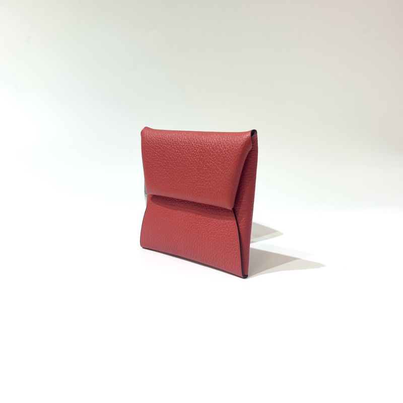 Hermes 9T火焰橘EPSOM皮Bastia零錢包-2