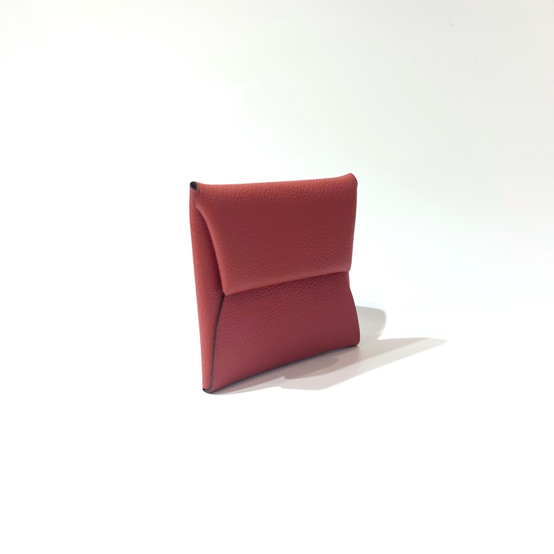 Hermes 9T火焰橘EPSOM皮Bastia零錢包-3