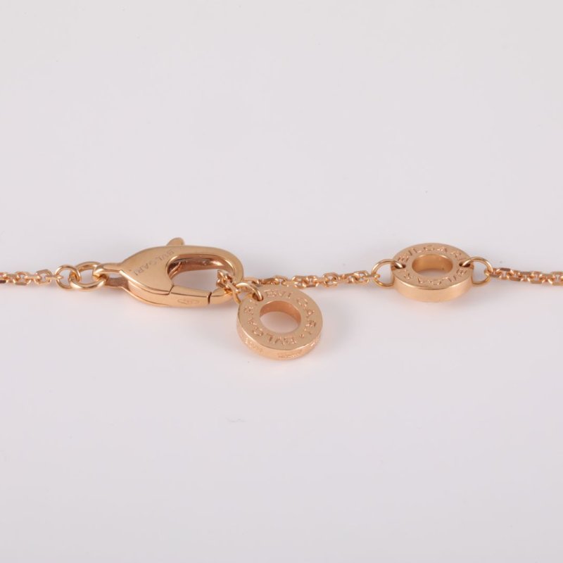 BVLGARI DIVASDREAM18K滿鑽扇子小號18K玫瑰金/鑽石項鏈玫瑰金18K滿鑽扇子項鍊-4