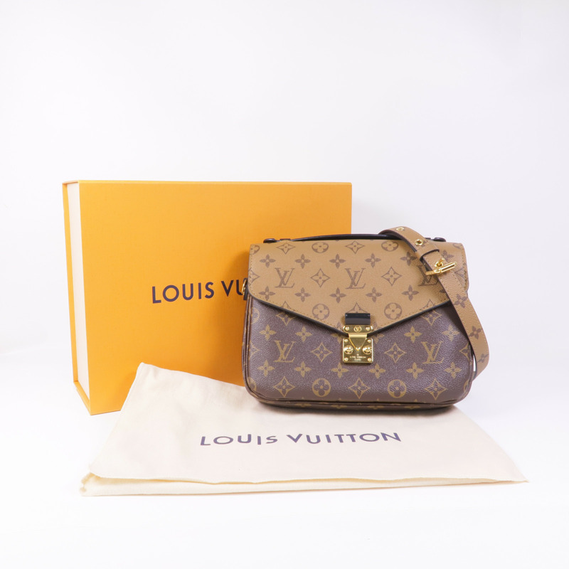 LOUIS VUITTON Monogram Reverse Pochette Metis金扣手挽肩背兩用袋-8