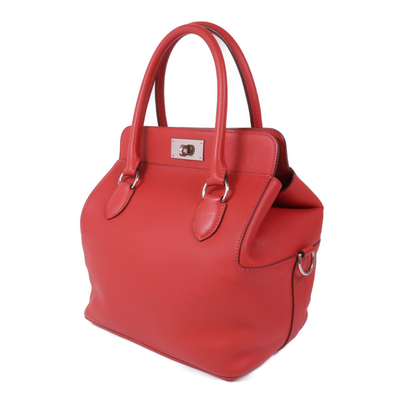 HERMES Swift皮革ToolBox 20銀扣手挽肩背兩用袋Vermillion-2