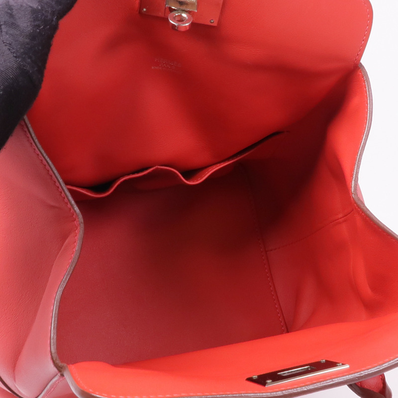 HERMES Swift皮革ToolBox 20銀扣手挽肩背兩用袋Vermillion-4