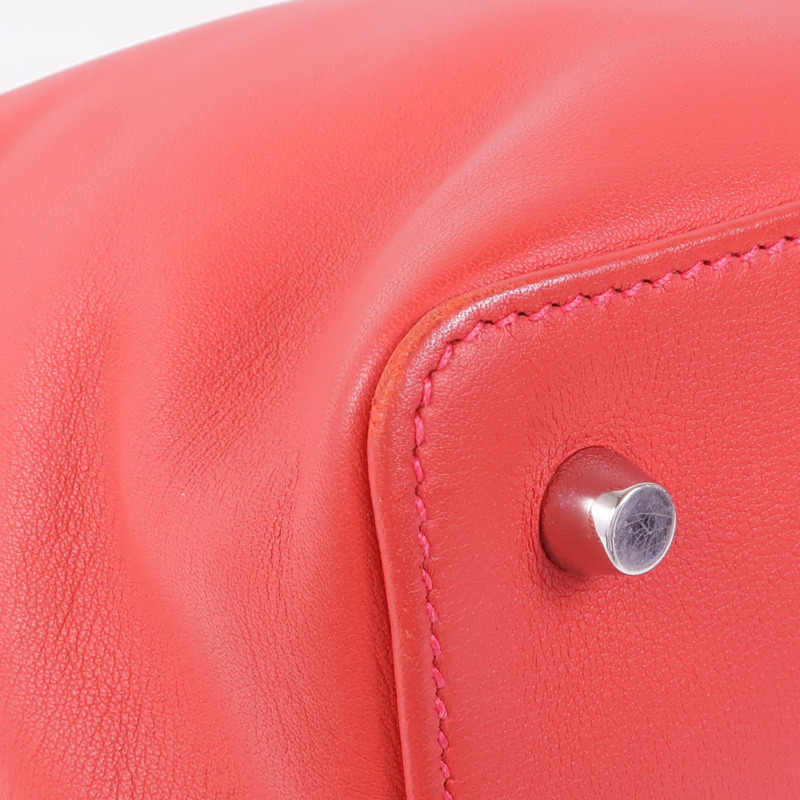 HERMES Swift皮革ToolBox 20銀扣手挽肩背兩用袋Vermillion-11