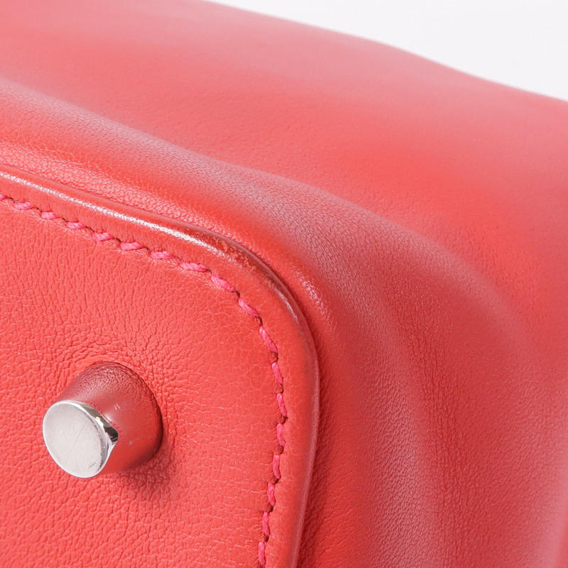 HERMES Swift皮革ToolBox 20銀扣手挽肩背兩用袋Vermillion-12