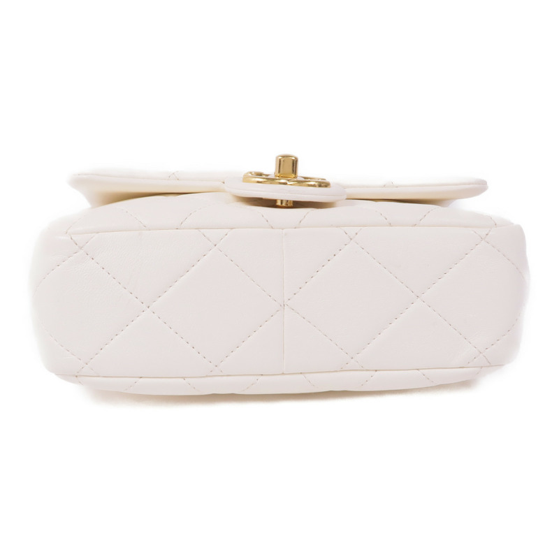 CHANEL 牛皮皮革Chain Shoulder Bag銀扣鏈帶肩背袋-3